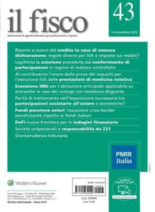 il fisco - 14 Novembre 2022