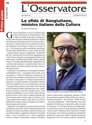 L'Osservatore - 29 ottobre 2022