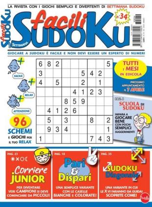 Facili Sudoku - marzo 2023