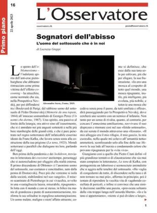 L'Osservatore - 22 aprile 2023