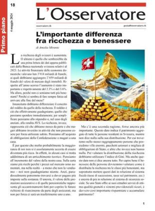 L'Osservatore - 4 Maggio 2024