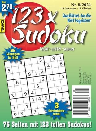 123 x Sudoku - Nr 8 2024