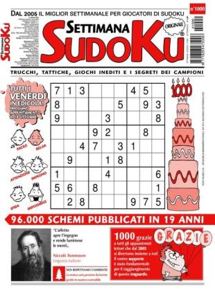 Settimana Sudoku - 11 Ottobre 2024