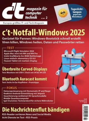 c't Magazin fur Computertechnik - 09 Januar 2025