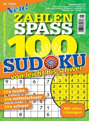 100 Sudoku von leicht bis schwer - Februar 2025