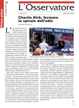 L'Osservatore - 20 Settembre 2025