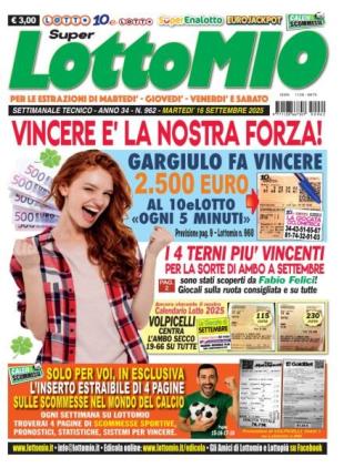 Lottomio del Giovedi - 16 Settembre 2025