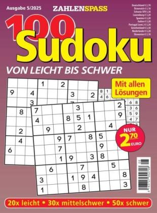 100 Sudoku von leicht bis schwer - Oktober 2025