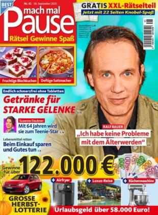 Mach mal Pause - 29 September 2025