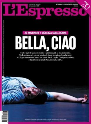 L'Espresso - 21 Novembre 2025