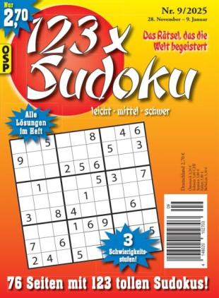 123 x Sudoku - Nr 9 2025