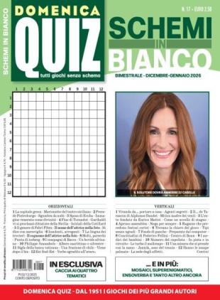 Domenica Quiz Schemi in Bianco - Dicembre 2025 - Gennaio 2026