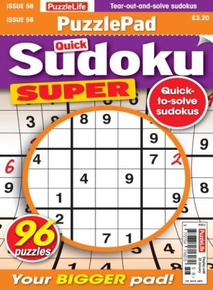 PuzzleLife PuzzlePad Sudoku Super - Issue 58 2025