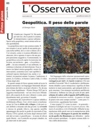 L'Osservatore - 17 Gennaio 2026