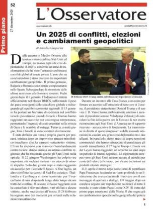 L'Osservatore - 27 Dicembre 2025