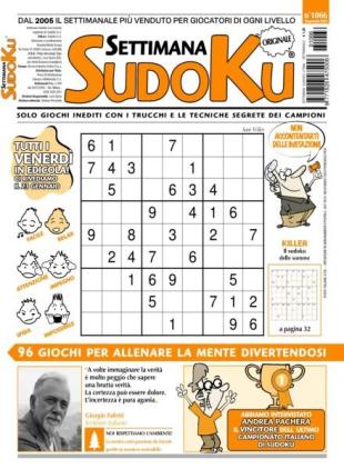 Settimana Sudoku - 16 Gennaio 2026