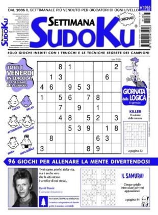 Settimana Sudoku - 9 Gennaio 2026