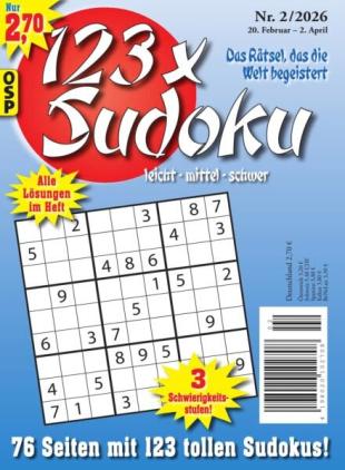 123 x Sudoku - Nr 2 2026