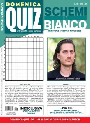 Domenica Quiz Schemi in Bianco - Febbraio-Marzo 2026