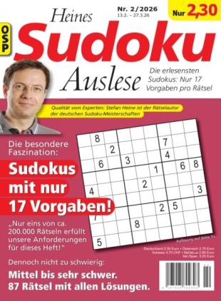 Heines Sudoku Auslese - Nr 2 2026
