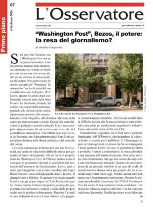 L'Osservatore - 14 Febbraio 2026
