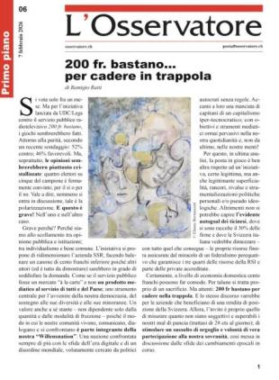 L'Osservatore - 7 Febbraio 2026