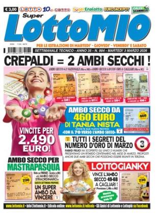 Lottomio del Giovedi - 3 Marzo 2026