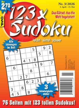 123 x Sudoku - Nr 3 2026