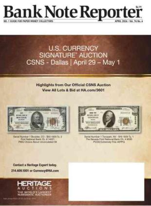 Bank Note Reporter - April 2026