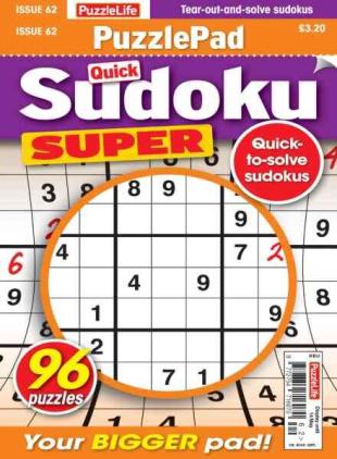 PuzzleLife PuzzlePad Sudoku Super - April 2026